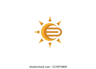 Sun Energy Colored Logo Vector