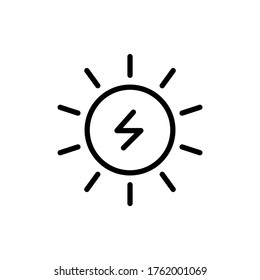 Sun, energy icon. Simple line, outline vector elements of mother earth day icons for ui and ux, website or mobile application