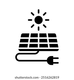 Icono de energía solar. color del icono del panel solar ajustable