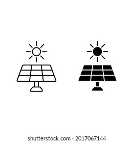 Sun energy icon. Vector illustration isolated color editable