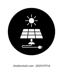 Sun energy icon. Vector illustration isolated color editable