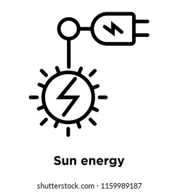 Sun energy icon vector isolated on white background, Sun energy transparent sign , line or linear sign, element design in outline style