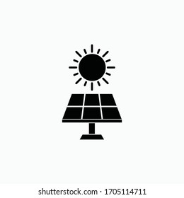 Symbol für Sonnenenergie Vektorillustration einzeln