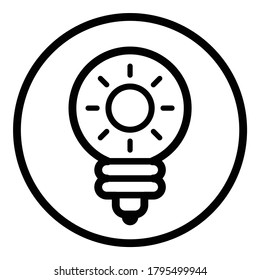 Sun Energy Idea Flat Icon Isolated On White Background