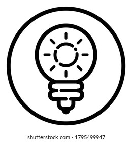 Icono plano de ideas de energía solar aislado en fondo blanco