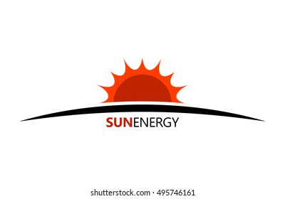 Sun energy logo design. Creative logo design