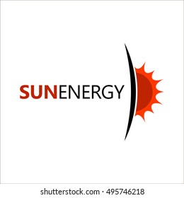 Sun energy logo design. Creative logo design
