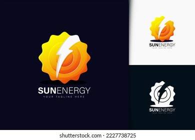 Sun energy logo design with gradient