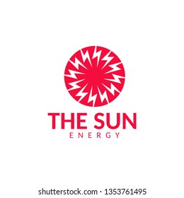 The sun energy logo, design inspiration vector template for company logo