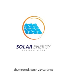 Sun energy logo design template. Creative Solar panel energy electric electricity logo 