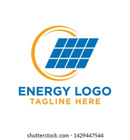 sun energy logo vector template