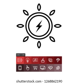 Sun energy vector icon