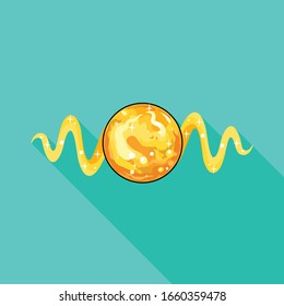 Sun of energy vector icon.Flat vector icon isolated on white background sun of energy .