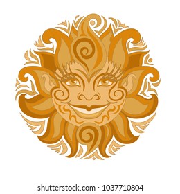 Sun - an ethnic picture, suitable for prints, tattoos, textiles