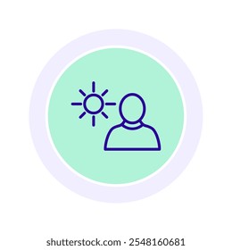 Sun Exposure Care color circle icon , vector, pixel perfect, illustrator file