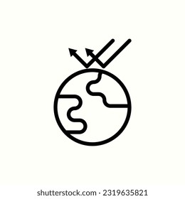 icono de exposición al sol, icono aislado en fondo claro, perfecto para sitio web, blog, logotipo, diseño gráfico, medios sociales, interfaz de usuario, aplicación móvil