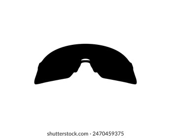 Silueta, vista frontal, estilo plano, se puede utilizar para Pictograma, Logo Gram, App, ilustración de arte, Plantilla para Imagen de Perfil de avatar, Sitio web o elemento de Diseño gráfico. Ilustración vectorial