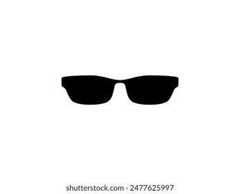 Sun Eye Glasses Silhouette, Front View, Flat Style, can use for Pictogram, Logo Gram, Apps, Art Illustration, Template for Avatar Profile Image, Website, or Graphic Design Element. Vector Illustration
