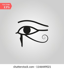 Sun Eye of Horus - reverse Moon Eye of Thoth EYE OF HORUS - vector image ancient Egyptian symbol of protection