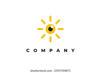 sun and eye minimal logo