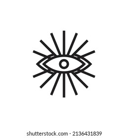 sun eye vector logo design