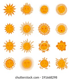 Sun with face