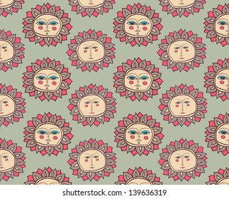 Sun face background
