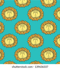 Sun face background