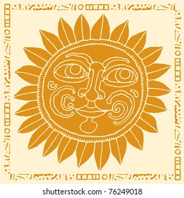 sun face matchbox image