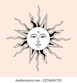 Sun, Sun face symbol , sun and face vitnage design vector isolated, Aurudu, Sinhala And Tamil New Year, vector