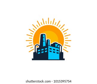 Sun Factory Icon Logo Design Element