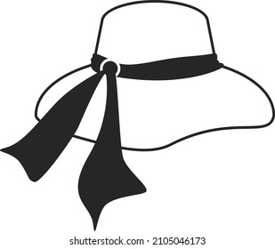 Icono de sombrero de campo solar. Símbolo de vacaciones de verano