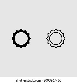 sun fill and outline icon set isolated vector illustration