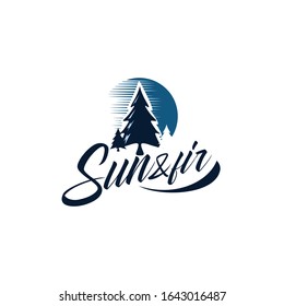 sun and fir initial logo concept