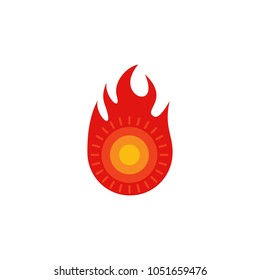 Sun Fire Logo Icon Design