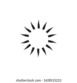 Sun and Fireworks Icon Logo Vector