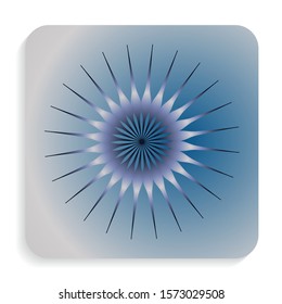sun flakes symbol card in blue purple shades