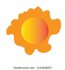 The sun with flames - Nature Illustration - Icon , vector 
