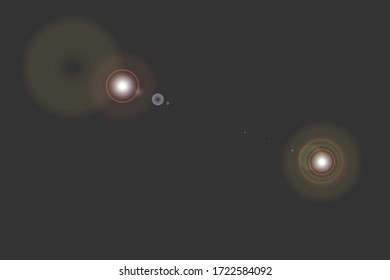 sun flare abstract on dark night background