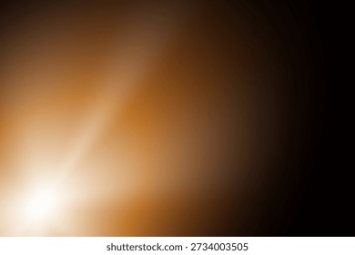 Sun flare on the black background
