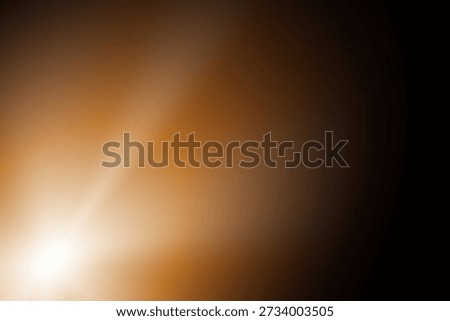 Sun flare on the black background