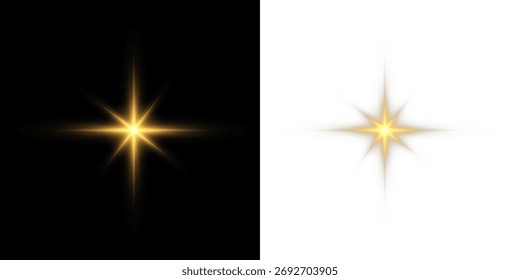 Sonnenblitz Glanz Licht Effekt PNG.