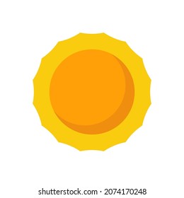 sun flat clipart vector illustration