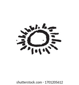 Sun Flat Design Icon Vector