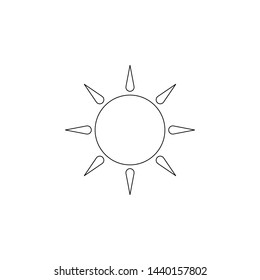 the sun flat icon. Element of summer for mobile concept and web apps icon. Outline, thin line icon for website design and development, app development