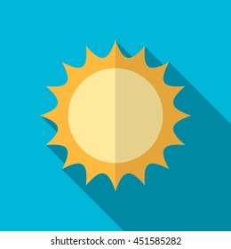 Sun flat icon illustration isolated vector sign symbol