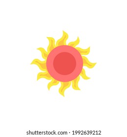 Icono De La Planta De Sol Aislado En Fondo Blanco