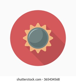 Sun flat  icon with long shadow,eps10,
