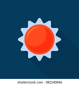 Sun flat  icon with long shadow,eps10,