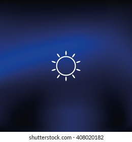 Sun flat icon. Sun rays.